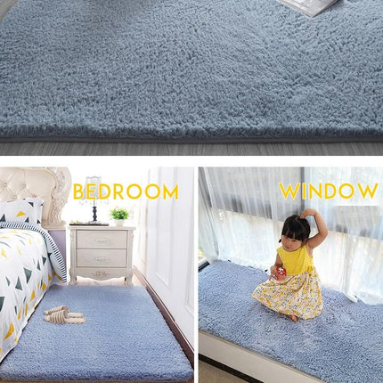 Grand tapis doux pour le salon, tapis moelleux lavable pour filles et garçons, tapis à poils longs antidérapant, tapis de chambre d'enfant pour chambre de bébé et d'enfant en bas âge