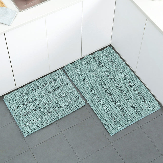 Bathroom Rugs Chenille Bath Rug Coarse, Long and Short Plush Bath Mats Absorbent Shower Mat Quick Dry Machine Washable