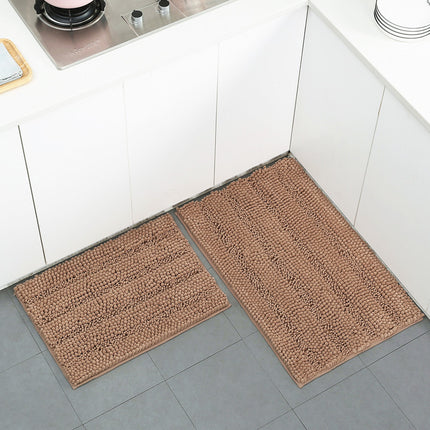 Badezimmerteppiche, Chenille-Badteppich, grobe, lange und kurze Plüsch-Badematten, saugfähige Duschmatte, schnell trocknend, maschinenwaschbar