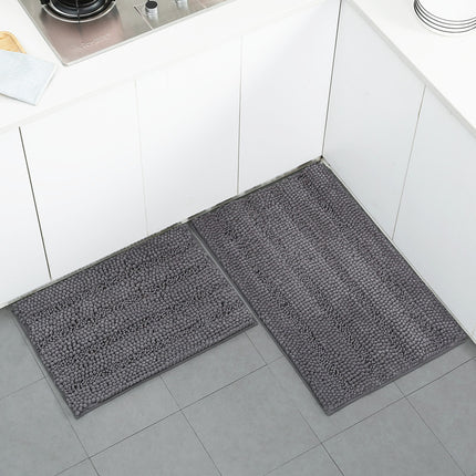 Badezimmerteppiche, Chenille-Badteppich, grobe, lange und kurze Plüsch-Badematten, saugfähige Duschmatte, schnell trocknend, maschinenwaschbar