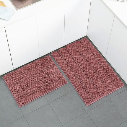 Badezimmerteppiche, Chenille-Badteppich, grobe, lange und kurze Plüsch-Badematten, saugfähige Duschmatte, schnell trocknend, maschinenwaschbar