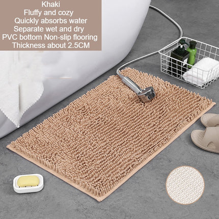 Chenille Absorbent microfiber door mats, bath mats and pet rugs - non-slip Bath mat soft chenille fiber bathroom rugs