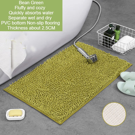 Chenille Absorbent microfiber door mats, bath mats and pet rugs - non-slip Bath mat soft chenille fiber bathroom rugs