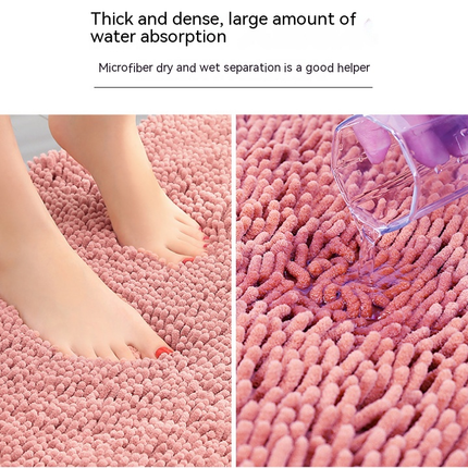 Chenille Absorbent microfiber door mats, bath mats and pet rugs - non-slip Bath mat soft chenille fiber bathroom rugs
