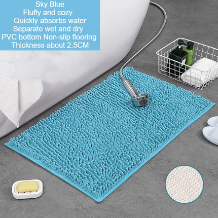 Chenille Absorbent microfiber door mats, bath mats and pet rugs - non-slip Bath mat soft chenille fiber bathroom rugs