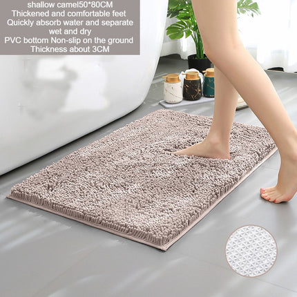 Plüsch-Mikrofaser-Badematte, rutschfester, weicher Badezimmerteppich, saugfähige Chenille-Badematten, schnell trocknender Badteppich, ideal für Badezimmer-Dusche