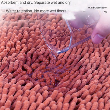 Plüsch-Mikrofaser-Badematte, rutschfester, weicher Badezimmerteppich, saugfähige Chenille-Badematten, schnell trocknender Badteppich, ideal für Badezimmer-Dusche