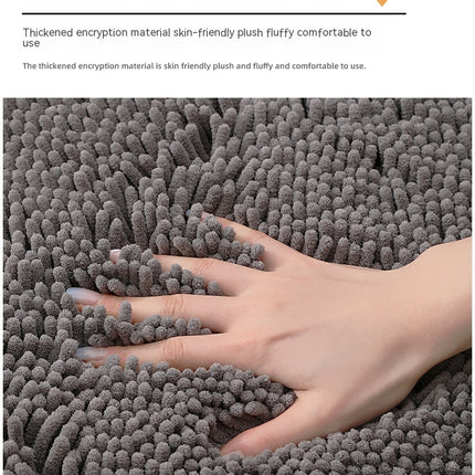 Plüsch-Mikrofaser-Badematte, rutschfester, weicher Badezimmerteppich, saugfähige Chenille-Badematten, schnell trocknender Badteppich, ideal für Badezimmer-Dusche