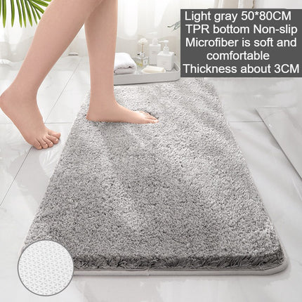 Non-Slip Bathroom Rug Soft Bathroom Mat Machine Washable Bath Mats Rugs Fluffy Microfiber Absorbent Bathroom Mat