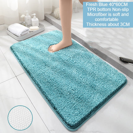 Non-Slip Bathroom Rug Soft Bathroom Mat Machine Washable Bath Mats Rugs Fluffy Microfiber Absorbent Bathroom Mat
