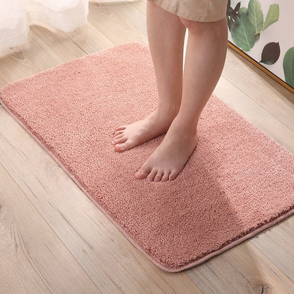 Bathroom rug bath mat plush microfiber non-slip soft shower mat absorbent thickened plush floor mat machine washable