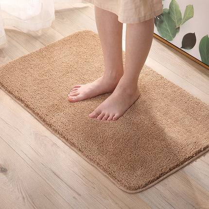 Bathroom rug bath mat plush microfiber non-slip soft shower mat absorbent thickened plush floor mat machine washable