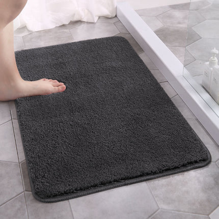 Bathroom rug bath mat plush microfiber non-slip soft shower mat absorbent thickened plush floor mat machine washable