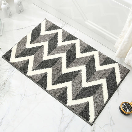 Non-slip Bathroom Rug Soft Fluffy Microfiber Green Leaf Bathroom Mat Absorbent Washable Bathtub Shower Mat