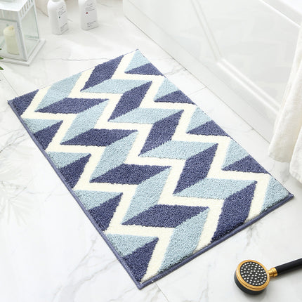 Non-slip Bathroom Rug Soft Fluffy Microfiber Green Leaf Bathroom Mat Absorbent Washable Bathtub Shower Mat