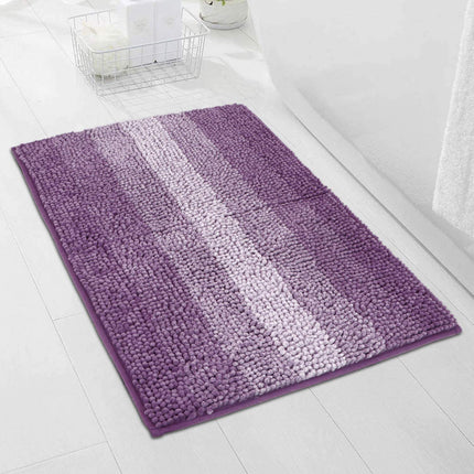 Grand tapis de salle de bain, tapis de bain antidérapant, tapis de sol absorbant en Chenille dégradé de couleur, lavable en Machine