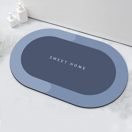 Tapis de bain en terre de diatomées, tapis de salle de bain à séchage rapide, antidérapant, super absorbant, de forme fine