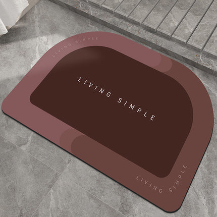Tapis de bain en terre de diatomées, tapis de salle de bain à séchage rapide, antidérapant, super absorbant, de forme fine