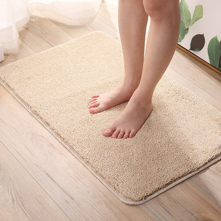 Tapis de sol de salle de bain, Super doux, épais, moelleux, en microfibre, antidérapant, absorbant, pour baignoire et douche