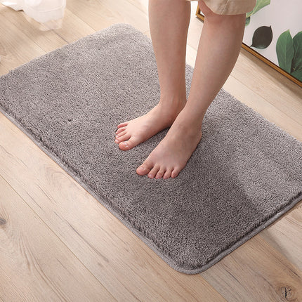 Tapis de sol de salle de bain, Super doux, épais, moelleux, en microfibre, antidérapant, absorbant, pour baignoire et douche
