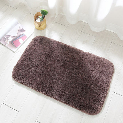 Tapis de sol de salle de bain, Super doux, épais, moelleux, en microfibre, antidérapant, absorbant, pour baignoire et douche