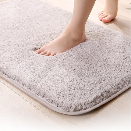 Tapis de sol de salle de bain, Super doux, épais, moelleux, en microfibre, antidérapant, absorbant, pour baignoire et douche