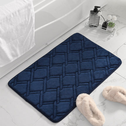 Thickened soft microfiber memory foam bath mat, toilet bath rug, non-slip bottom washable quick dry bathroom mats rugs