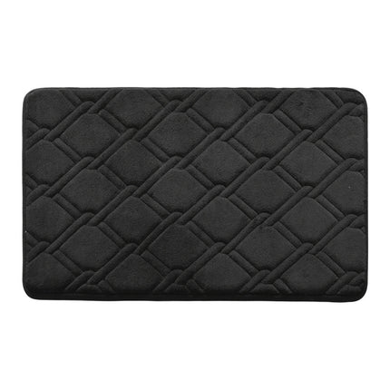Thickened soft microfiber memory foam bath mat, toilet bath rug, non-slip bottom washable quick dry bathroom mats rugs