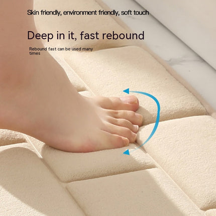 Memory Foam Bath Rug, Square Ultra Soft Absorbent Bathroom Mats, Non-Slip Bathroom Floor Mat, Machine Washable Bathroom Floor Mat