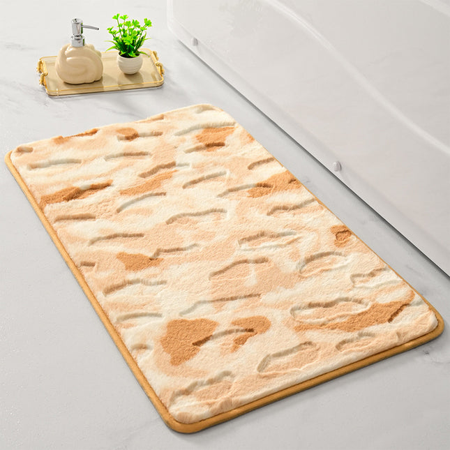 Faux rabbit hair bath rug, super soft fluffy bathroom mat, thickened bathroom mats non-slip shag bath mats for bathroom decor