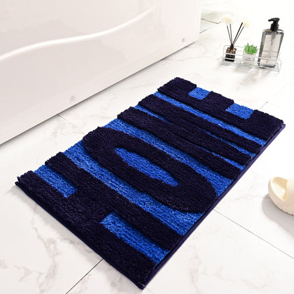 Tapis de salle de bain antidérapant – Tapis de salle de bain super absorbants – Tapis de sol en microfibre avec alphabet 3D en peluche douce, lavable en machine