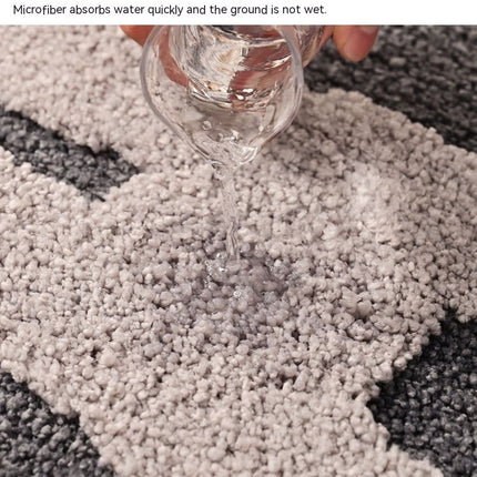 Tapis de salle de bain antidérapant – Tapis de salle de bain super absorbants – Tapis de sol en microfibre avec alphabet 3D en peluche douce, lavable en machine