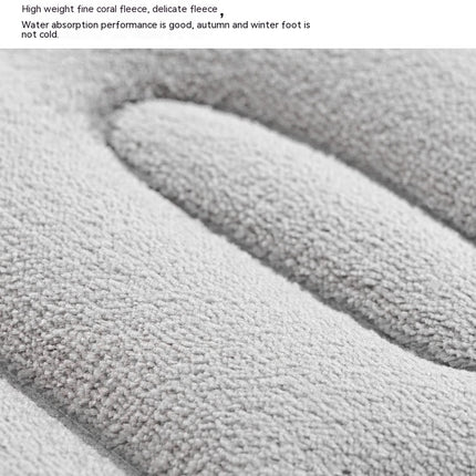 Tapis de bain épais en coton à mémoire de forme avec alphabet en relief, tapis de salle de bain super doux et antidérapant, tapis de bain super absorbant, tapis de pied