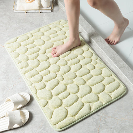 Pebble Bathroom Mat Memory Foam Bath Mats Bathroom Rugs Soft Water Absorbent Non-Slip Door Mat Floor Mat