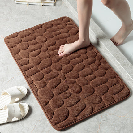 Pebble Bathroom Mat Memory Foam Bath Mats Bathroom Rugs Soft Water Absorbent Non-Slip Door Mat Floor Mat