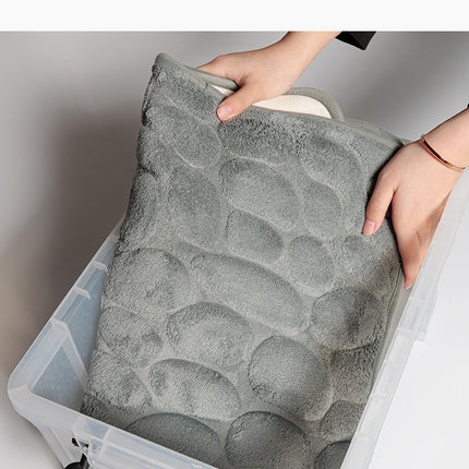 Pebble Bathroom Mat Memory Foam Bath Mats Bathroom Rugs Soft Water Absorbent Non-Slip Door Mat Floor Mat