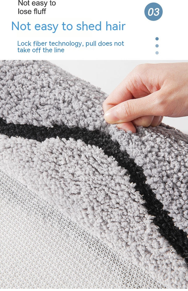 Microfiber Extra Soft Bathroom Mat Non Slip Washble Dark Grey Bath Rug Fluffy Water Absorbent Bathroom Floor Rugs