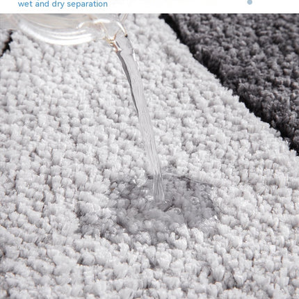 Tapis de salle de bain en microfibre Extra doux, antidérapant, lavable, gris foncé, moelleux, absorbant l'eau, tapis de sol de salle de bain