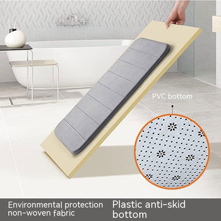 Facecloth Bath Mats Absorbent Shower Mat, Bathroom Decor Anti-slip Thick Bath Rug with PVC Backing Ultra Soft Bath Rugs