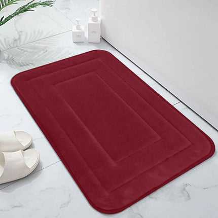 Memory Foam Bath Mat - Non-Slip Bathroom Rug Backed Absorbent Mat for Tub and Shower - Machine Washable Bath Rugs - Soft Luxury Floor Mats