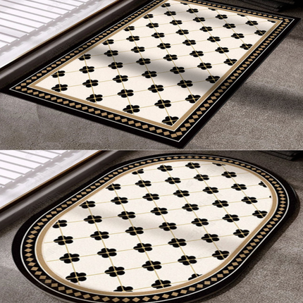 Super Absorbent Bathroom Rug Bath Mat Quick Dry Floor Mats Plum Petal Diatomaceous Earth Mat, Non-Slip Thin Bathroom Mats