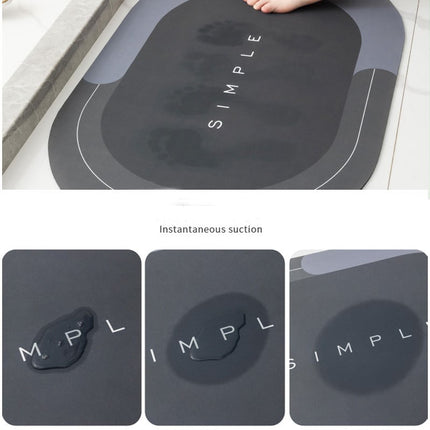 Super Absorbent Bathroom Rug Bath Mat Quick Dry Floor Mats Plum Petal Diatomaceous Earth Mat, Non-Slip Thin Bathroom Mats