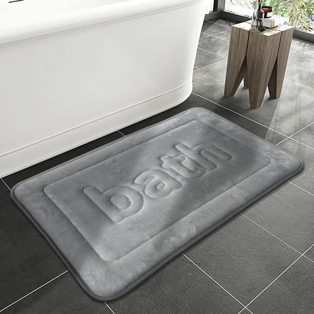 Bathroom rug bath mat non-slip bath rug rebound sponge mat, thick soft and comfortable absorbent machine washable