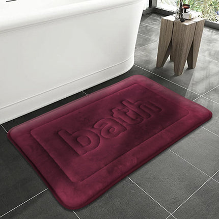 Bathroom rug bath mat non-slip bath rug rebound sponge mat, thick soft and comfortable absorbent machine washable