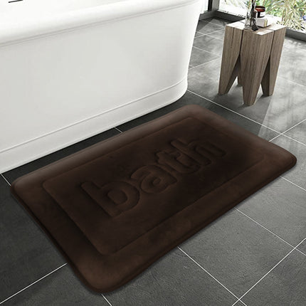 Bathroom rug bath mat non-slip bath rug rebound sponge mat, thick soft and comfortable absorbent machine washable