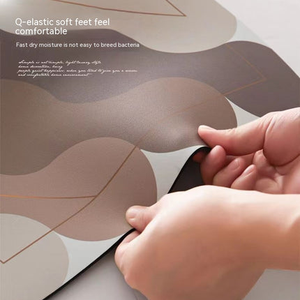 Soft Floral Diatomite 3D Retractable Bathroom Mat Rug -Comfortable, soft, stylish, absorbent and quick-drying Bath mats