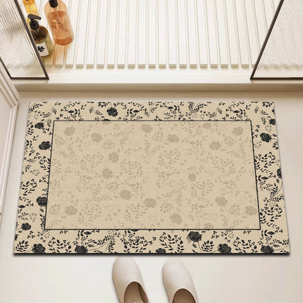 Leaf Diatomaceous Earth Bath Mats, Absorbent Quick Dry Bathroom Shower Mat, Non-Slip Diatomaceous Earth Bathroom Rugs