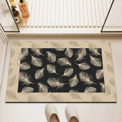 Leaf Diatomaceous Earth Bath Mats, Absorbent Quick Dry Bathroom Shower Mat, Non-Slip Diatomaceous Earth Bathroom Rugs