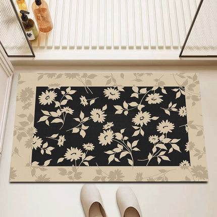 Leaf Diatomaceous Earth Bath Mats, Absorbent Quick Dry Bathroom Shower Mat, Non-Slip Diatomaceous Earth Bathroom Rugs