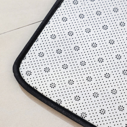 Ensemble de 3 tapis de salle de bain à imprimé vache – Ultra doux et antidérapant en peluche imitation lapin, ensemble de 3 pièces (tapis de toilette à profil en U, tapis et housse de toilette)